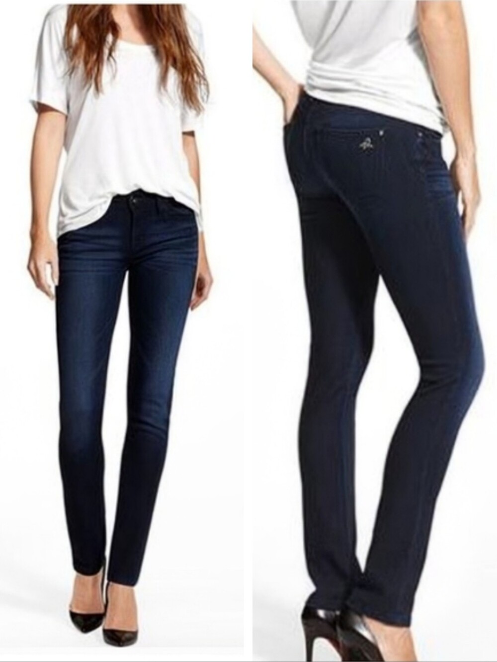 DL1961 Nicky Mid Rise Cigarette Jeans In Wooster Dark Wash Women's 32 Stretch